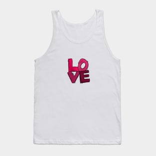 Hot pink LOVE Tank Top